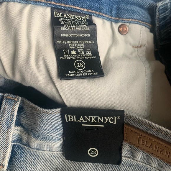 Blank NYC Hollyweird High-Rise Distressed Jean Shorts - Picture 10 of 12